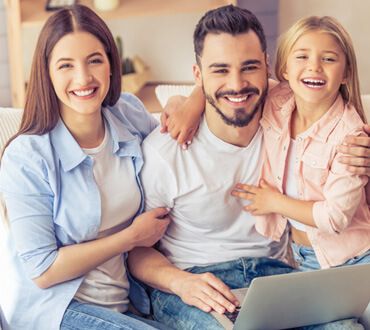 happy family at home